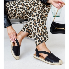 Black espadrilles with open heel Tharna 1