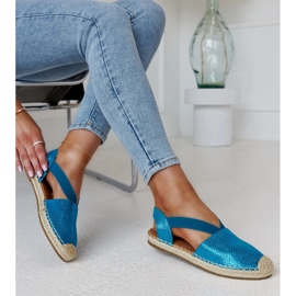 Blue espadrilles with open heel Tharna 1