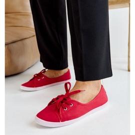 Red slip-on sneakers in Knudsen eco leather 1