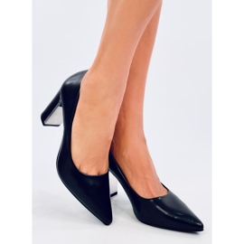 Laurents Black stiletto heel pumps 2