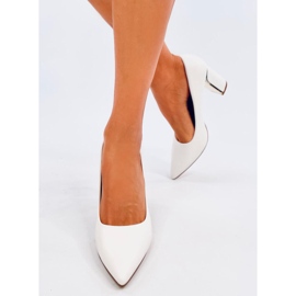 Laurents White stiletto heel pumps 1