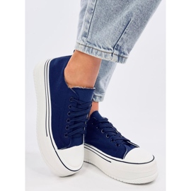 Loic Navy high-soled sneakers blue 2