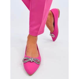 Ballet flats with zircons Duvall Fuchsia pink 1