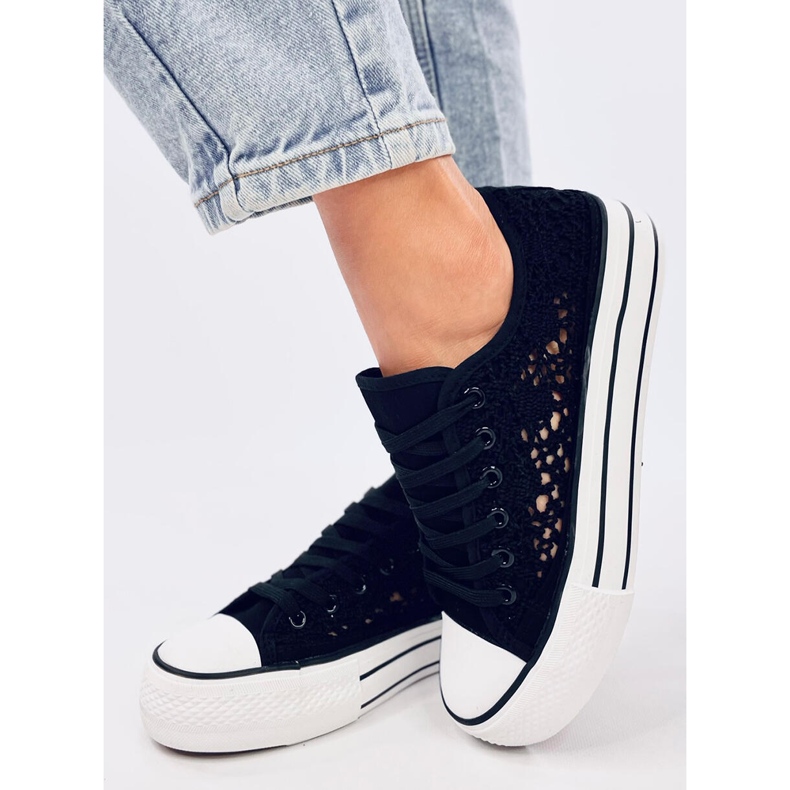 Ferrie Black lace sneakers 2