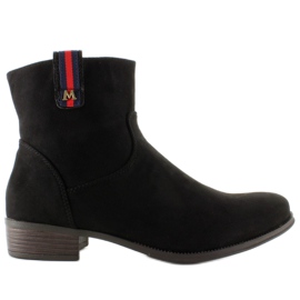 Suede Chelsea boots with an elegant insert black 1