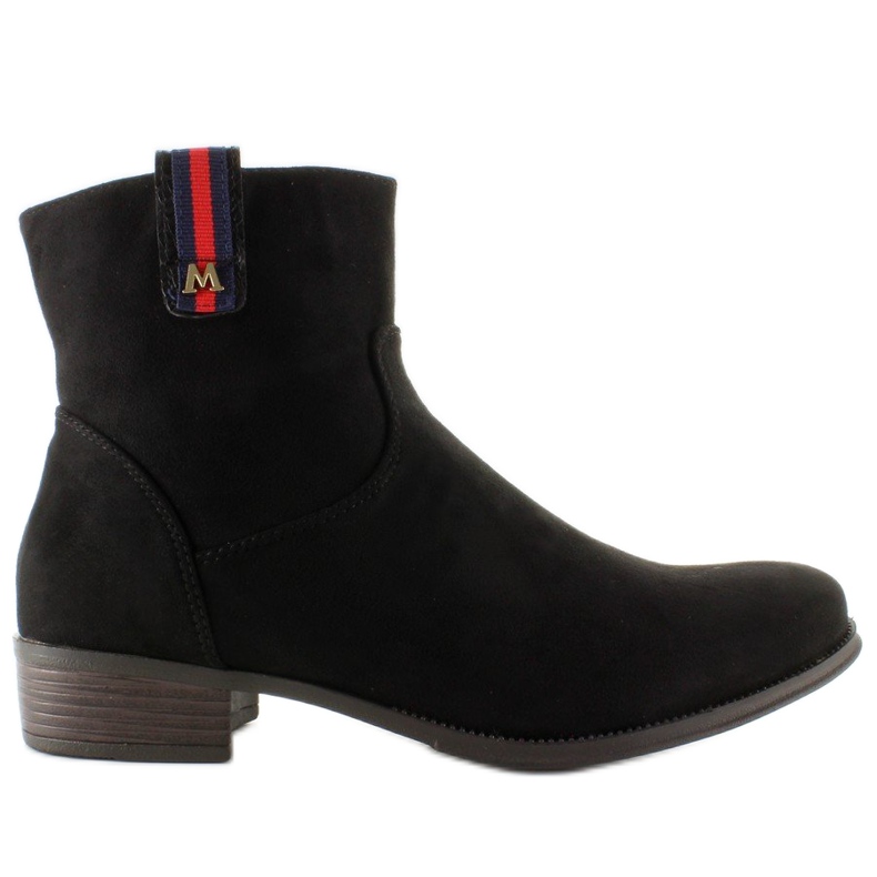 Suede Chelsea boots with an elegant insert black 1