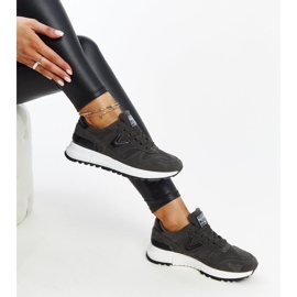 Dark gray sneakers with a thicker Olonio sole grey 1