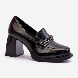 Vinceza Patent Black Terimene Pumps With Chunky Heels 1 Vinceza Patent Black Terimene Pumps With Chunky Heels 1