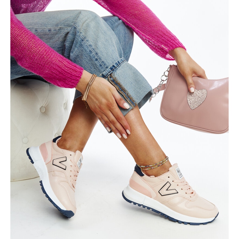 Pink sneakers with a thicker sole by Olonio 1 Pink sneakers with a thicker sole by Olonio 1