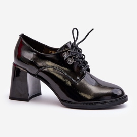 Vinceza Black Nelione Women's Lacquered High Heel Shoes 1