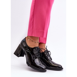 Vinceza Black Nelione Women's Lacquered High Heel Shoes 2