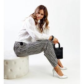 Silver metallic high heels with Paume leather insert 1