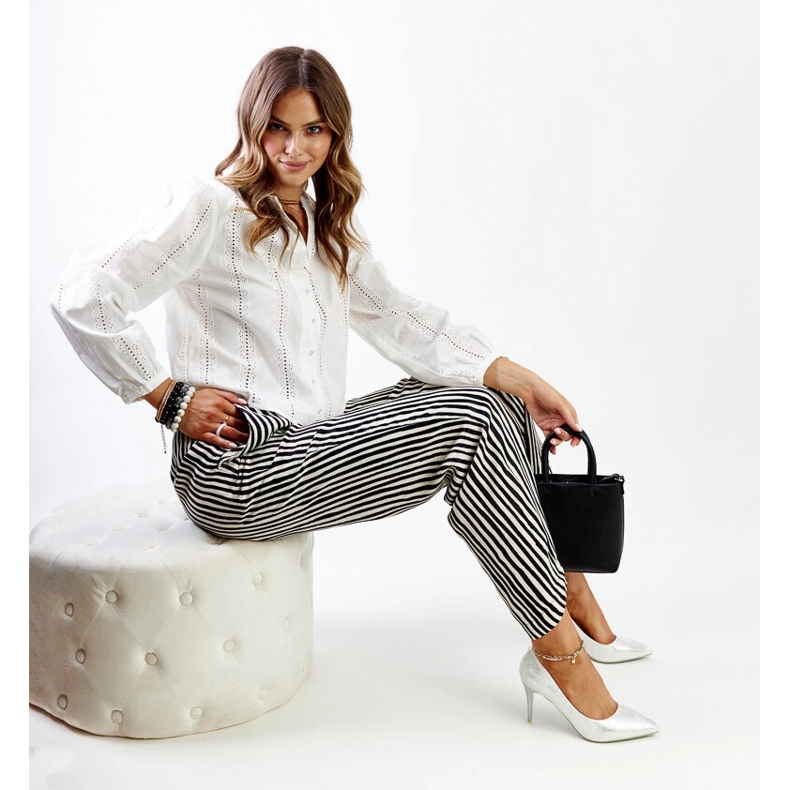 Silver metallic high heels with Paume leather insert 2