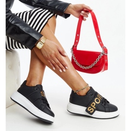 Black leather shoes with a decorative buckle 1