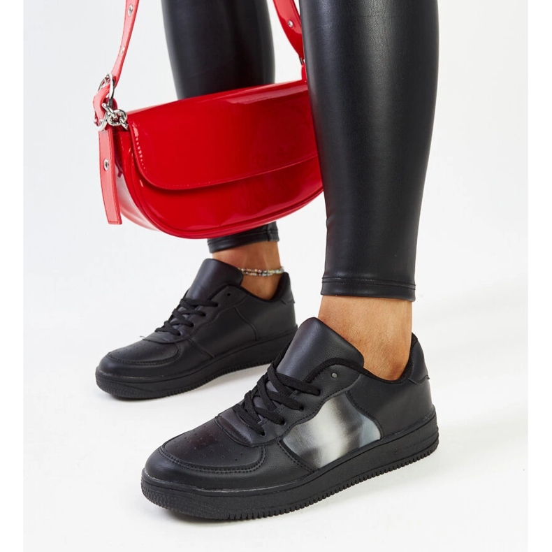 Black leather shoes with a decorative buckle 1