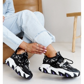 Black sneakers with a thick Melsen sole 1