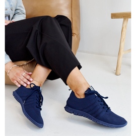 Navy blue Shukornia sports sneakers 1