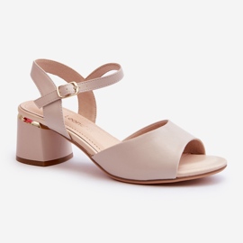 Women's Low-Heel Sandals Eco Leather Sergio Leone SK876 Light Gray grey 1