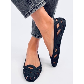 Meliski Chassa Black openwork ballet flats 1