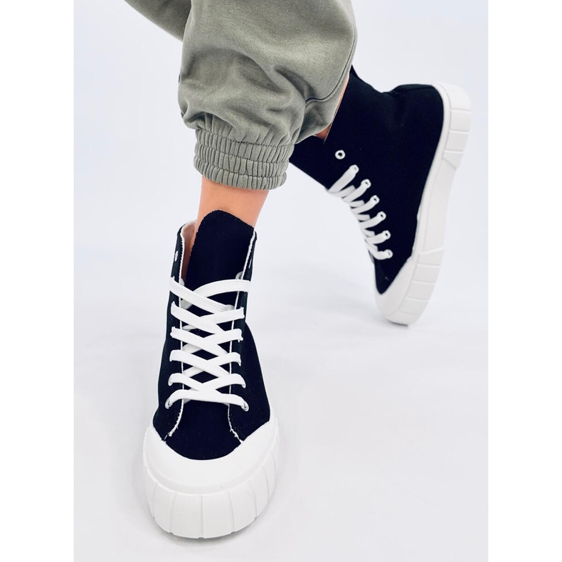 Rogers Black canvas high-top sneakers 1