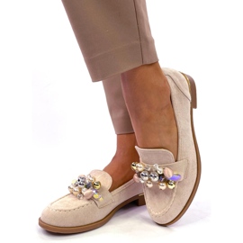 Anselme Beige stone loafers 2