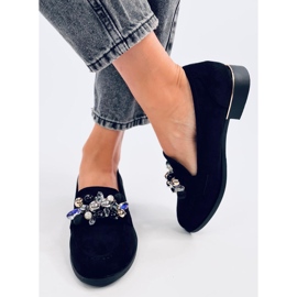 Anselme Black loafers with stones 1