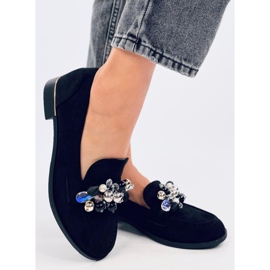 Anselme Black loafers with stones 2