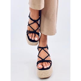 Pascai Black wedge espadrille sandals 1 Pascai Black wedge espadrille sandals 1