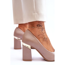Lewski Leather Pumps Left 3117 Beige 3