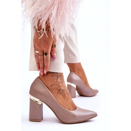 Lewski Leather Pumps Left 3117 Beige 2