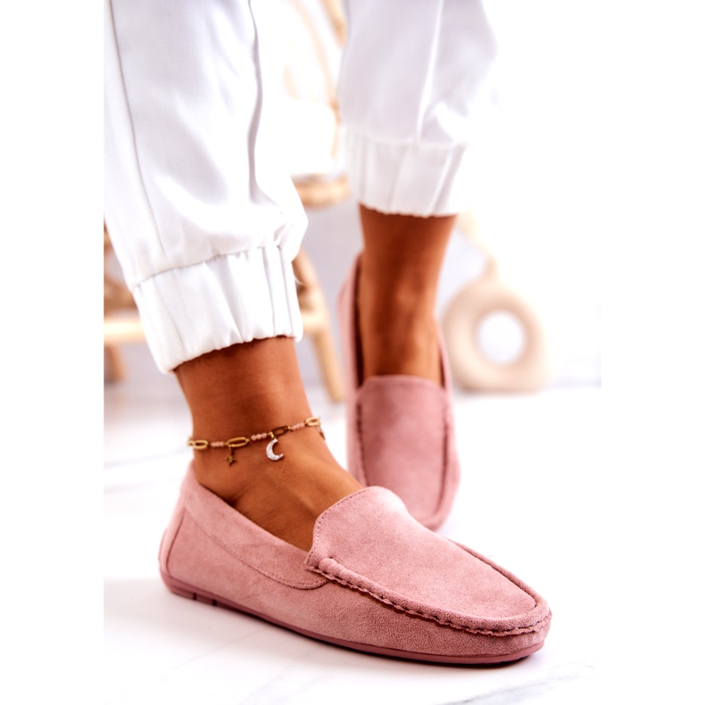 Evento Women's Suede Moccasins, Pink 4