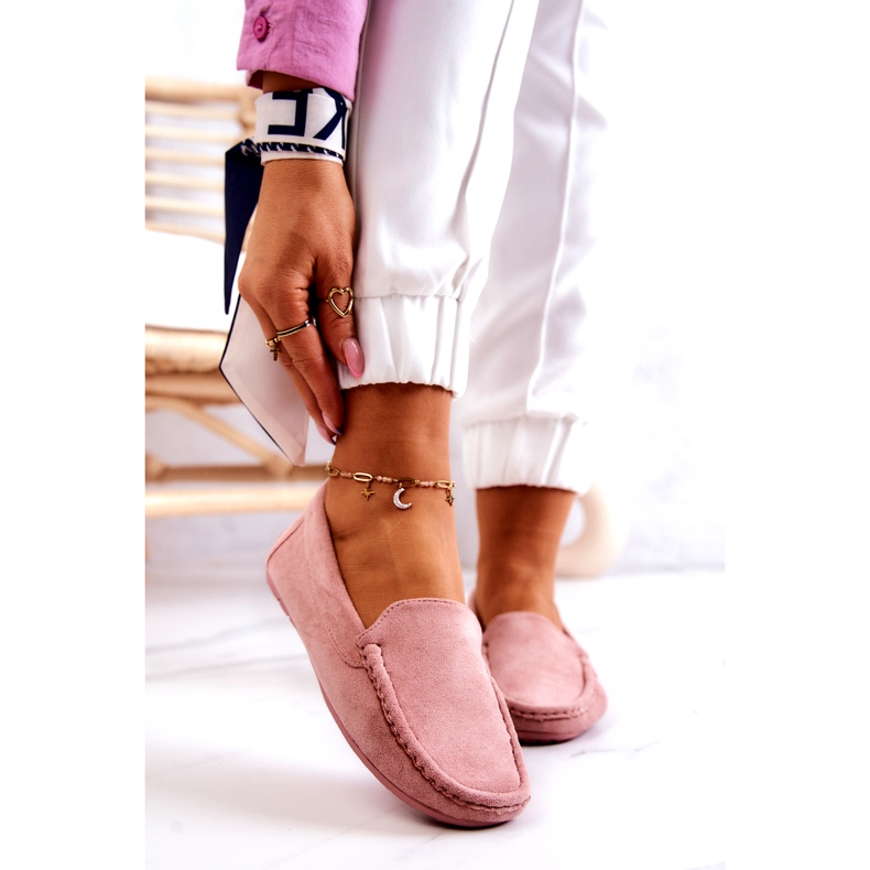 Evento Women's Suede Moccasins, Pink 3