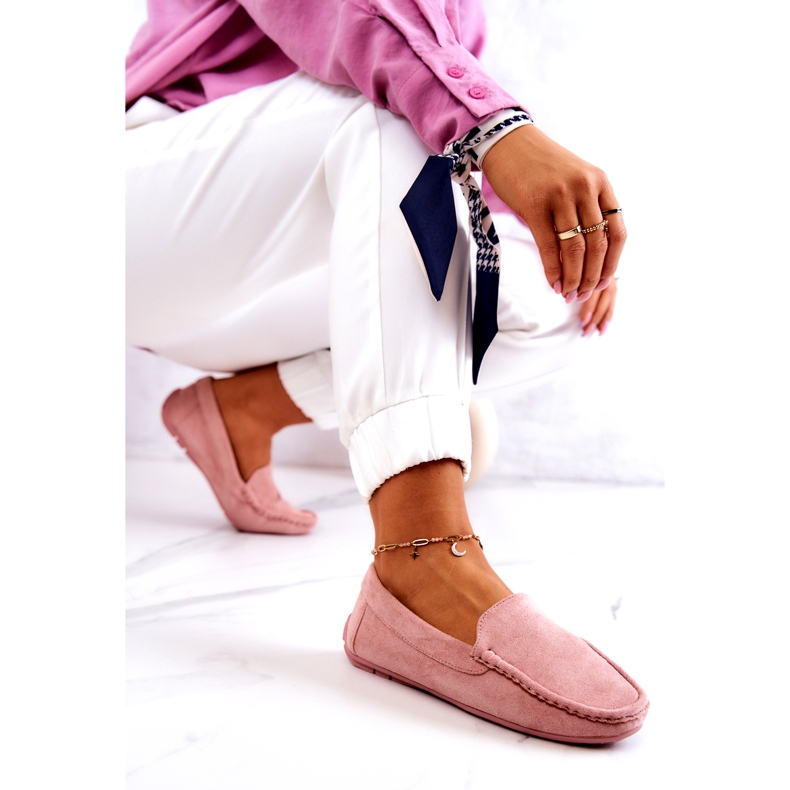 Evento Women's Suede Moccasins, Pink 1