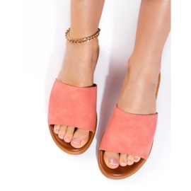 Women's green suede slippers 1