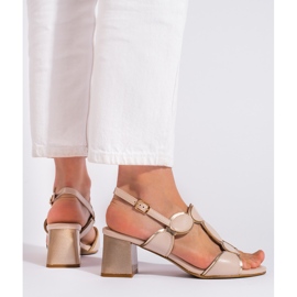 Goodin Beige women's sandals with a buckle 1 Goodin Beige women's sandals with a buckle 1