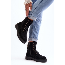 Women's Worker Boots With Zipper Black Ninsuni 2 Women's Worker Boots With Zipper Black Ninsuni 2