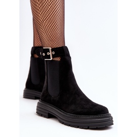 Suede Chelsea boots with a massive sole, Black Ozaro 1