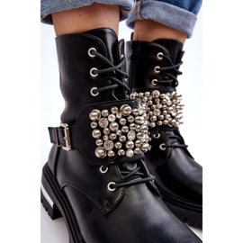 Women's Insulated Worker Ankle Boots Decorated Black Lennen 1