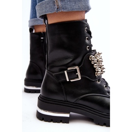 Women's Insulated Worker Ankle Boots Decorated Black Lennen 2