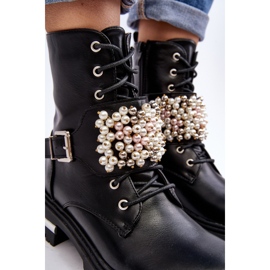 Insulated Women's Worker Ankle Boots Decorated Black Venizi 2 Insulated Women's Worker Ankle Boots Decorated Black Venizi 2