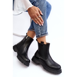 Women's Chelsea boots with a zipper, Black Ramhel 2