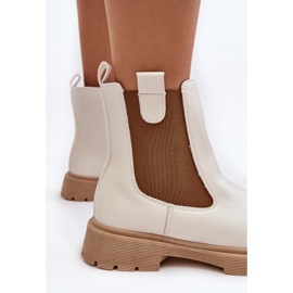 Women's Chelsea boots with a zipper, White Ramhel 1