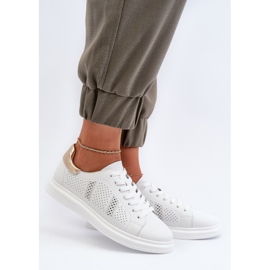 Women's Light Leather Sneakers White S.Barski LR760 2