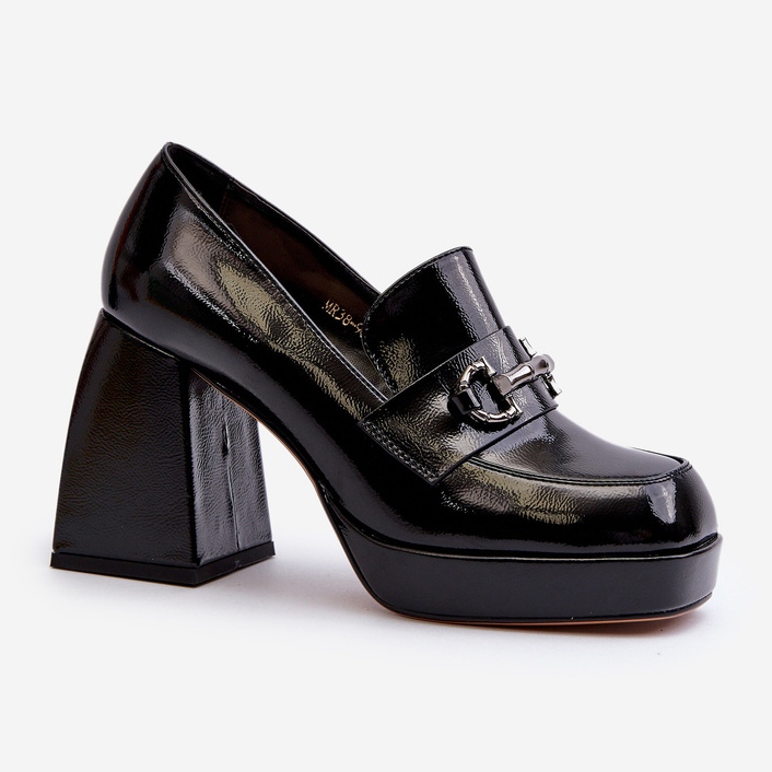 S.Barski Women's Patent Shoes on a High Heel Black D&A MR38-906 1 S.Barski Women's Patent Shoes on a High Heel Black D&A MR38-906 1