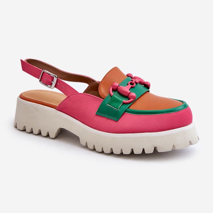 S.Barski Women's Flat Heel Sandals With Decoration Orange D&A MR38-656 2 S.Barski Women's Flat Heel Sandals With Decoration Orange D&A MR38-656 2