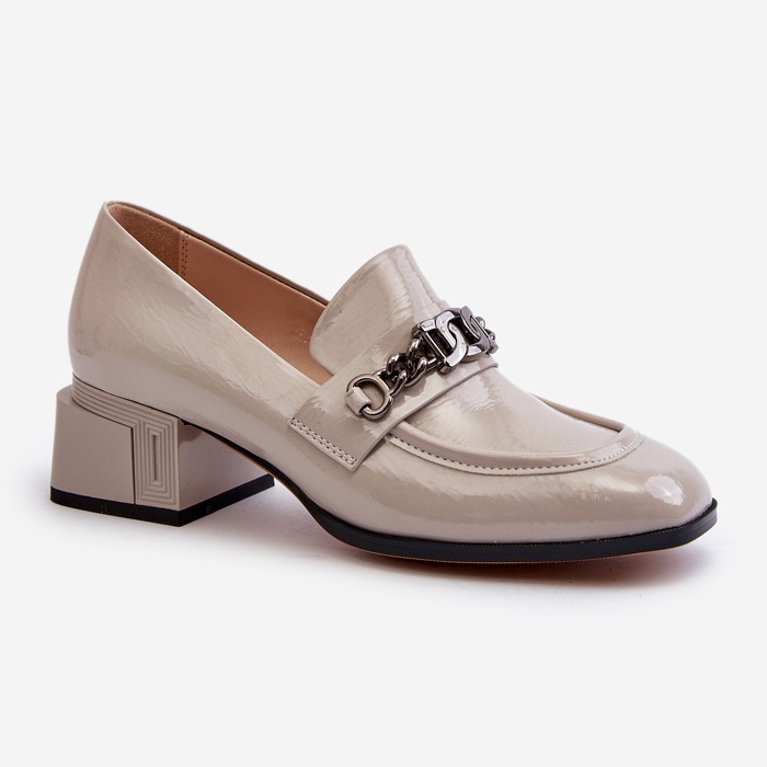 Patent Pumps On A Block Gray S.Barski MR38-960 grey 2