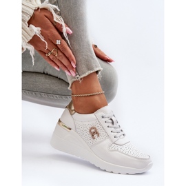 S.Barski Women's Leather Wedge Sneakers White D&A LR810 1 S.Barski Women's Leather Wedge Sneakers White D&A LR810 1