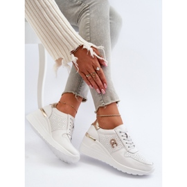 S.Barski Women's Leather Wedge Sneakers White D&A LR810 2 S.Barski Women's Leather Wedge Sneakers White D&A LR810 2