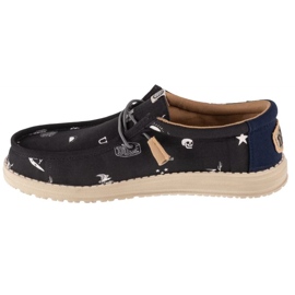 Hey Dude Wally Stars N Skulls Print M 41284-001 shoes black 1