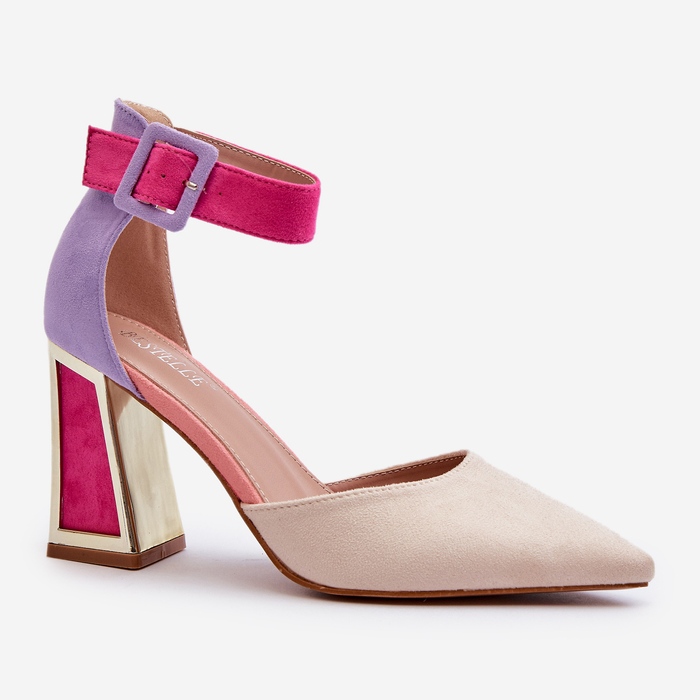 Suede Pumps on a High Heel Multicolor Lodho multicolored 2